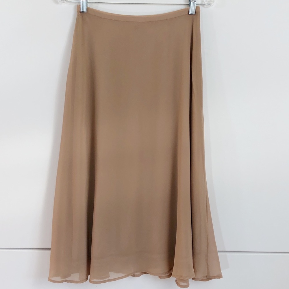 Forever 21 Tan Flowing Midi Skirt